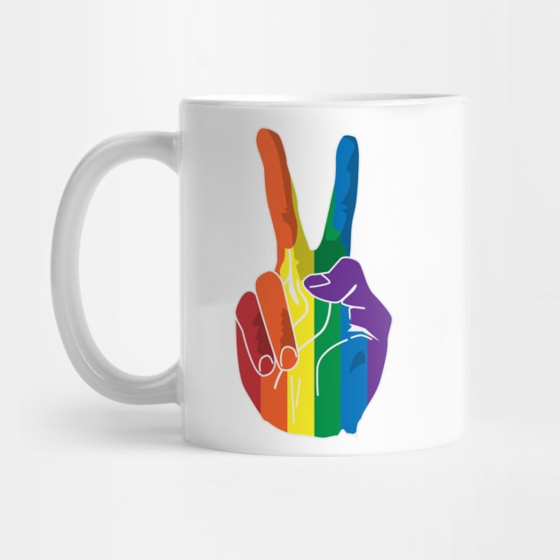 Sign of Peace (Rainbow Hand) by Eldritch Tree